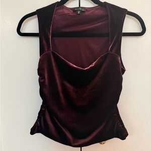 Dynamite Velvet Burgundy Sleeveless Top size small
